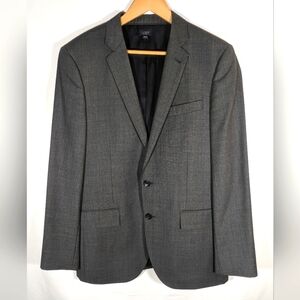 J. Crew N.Y. Ludlow Dark Grey Italian Wool Blazer Size 40R